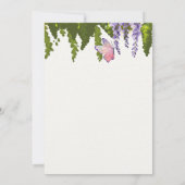 フェアリー・ファースト・ガールの1歳の誕生日に魅了された森 招待状 (裏面)