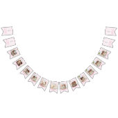 フェアリー・ファースト・ガールの1歳の誕生日パーティーカスタム写真 バンティングフラッグ (全)