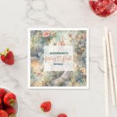 フェアリー・ファースト・ガールの1歳の誕生日 スタンダードカクテルナプキン (インサイチュ)