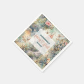 フェアリー・ファースト・ガールの1歳の誕生日 スタンダードカクテルナプキン (角)