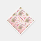 フェアリー・ファースト・ガールの1歳の誕生日 スタンダードカクテルナプキン (角)