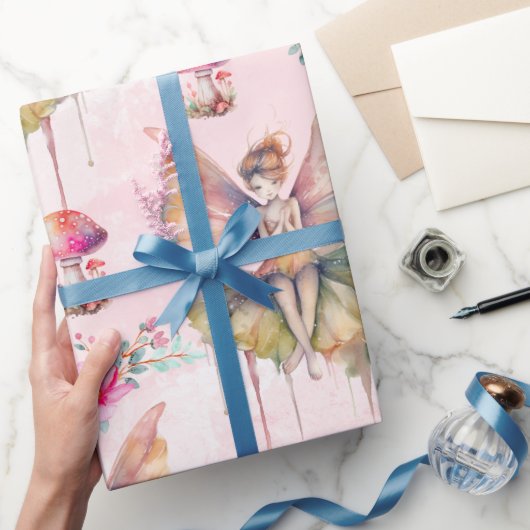フェアリー・ファースト・ガールの1歳の誕生日 ラッピングペーパー (ギフト)