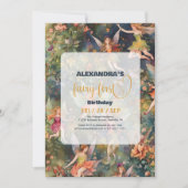 フェアリー・ファースト・ガールの1歳の誕生日 招待状 (正面)