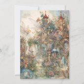 フェアリー・ファースト・ガールの1歳の誕生日 招待状 (裏面)