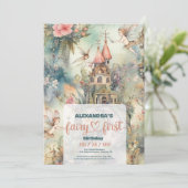 フェアリー・ファースト・ガールの1歳の誕生日 招待状 (スタンド正面)