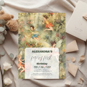 フェアリー・ファースト・ガールの1歳の誕生日 招待状