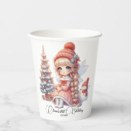 フェアリー・ファースト・ガールの1歳の誕生日 紙コップ
