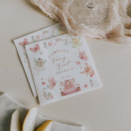 フェアリー・ファースト・ガール・バースデーパーティー スタンダードカクテルナプキン