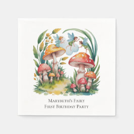 フェアリー・ファースト・ガール・バースデーパーティー スタンダードカクテルナプキン