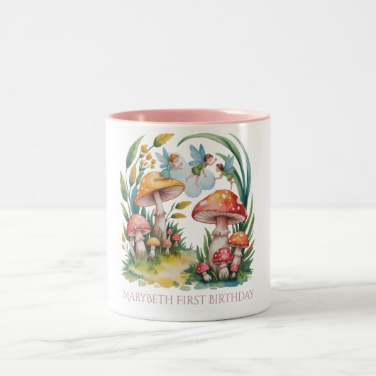 フェアリー・ファースト・ガール・バースデーパーティー ツートーンマグカップ (中央)
