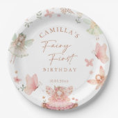 フェアリー・ファースト・ガール・バースデーパーティー ペーパープレート (正面)