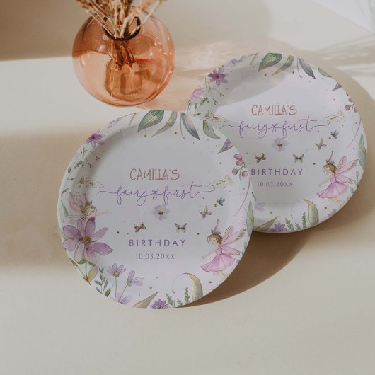 フェアリー・ファースト・ガール・バースデーパーティー ペーパープレート