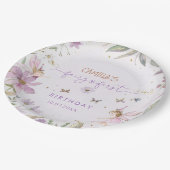 フェアリー・ファースト・ガール・バースデーパーティー ペーパープレート (アングル)