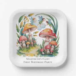 フェアリー・ファースト・ガール・バースデーパーティー ペーパープレート
