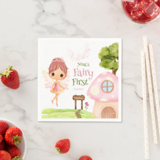 フェアリー・ファースト、フラワーガーデン&フェアリーランドに魅了 スタンダードカクテルナプキン