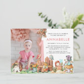 フェアリー・フォレストファースト誕生日写真 招待状 (スタンド正面)