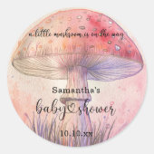 フェアリー・フライ・アガリンの赤ちゃんシャワー ラウンドシール (正面)