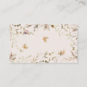 フェアリーBoho水彩赤ちゃんシャワー本ベビー エンクロージャーカード (裏面)