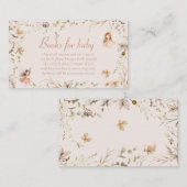 フェアリーBoho水彩赤ちゃんシャワー本ベビー エンクロージャーカード (正面/裏面)