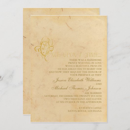 フェアリ結婚ータール 招待状 (正面/裏面)