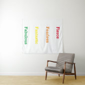 フェアレス·ファンタスティック·ファブルー·引用文 タペストリー (インサイチュ(横))