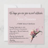 フェアレディーベイビーブライダルランチョンシャワーパーティー 招待状 (裏面)