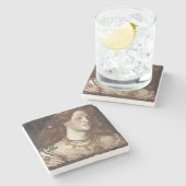 フェアローサムンドエレガントン(美しい赤毛の女性) ストーンコースター (横)