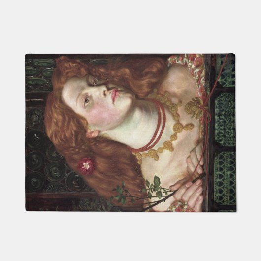 フェアローサムンドエレガントン(美しい赤毛の女性) ドアマット (正面)