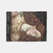 フェアローサムンドエレガントン（美しい赤毛の女性） フリースブランケット (正面(横))