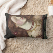 フェアローサムンドエレガントン(美しい赤毛の女性) ランバークッション (ブランケット)