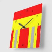 フェアワーシンボルユニフォームロットクアドラチェワンドゥール スクエア壁時計 (傾斜)