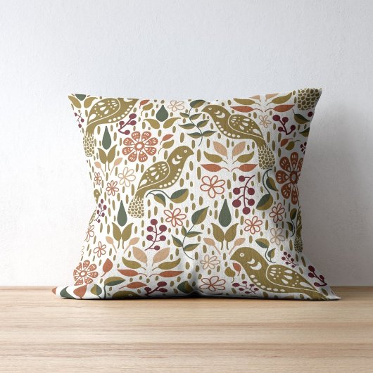 フェアントフォークアート素朴ピローナムホームデコール クッション