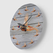 フェアント狩りウォールデコル ラージ壁時計 (傾斜)