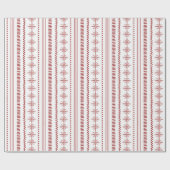 フェア島 – レッドクリスマス ラッピングペーパー (フラット)