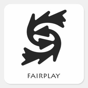 フェア遊(ビNka Bi)アディンクラのシンボルのステッカー スクエアシール
