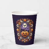 フェアIsle/Colorworkヴィンテージハロウィーン/秋 紙コップ (裏面)