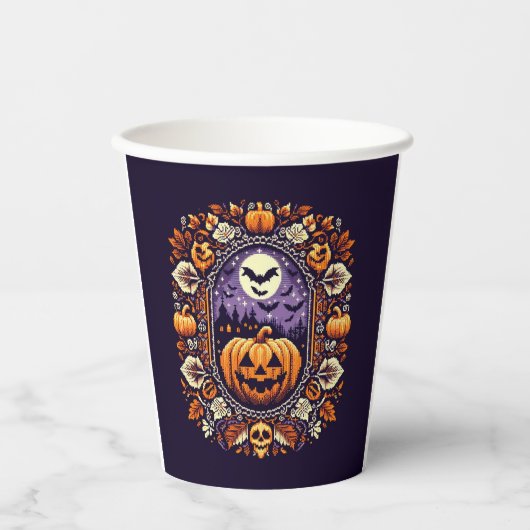 フェアIsle/Colorworkヴィンテージハロウィーン/秋 紙コップ (正面)