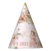 フェイお洒落ズワイルドフラワーメドウ誕生日 パーティーハット (正面)