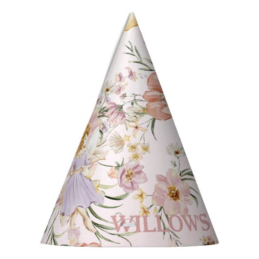 フェイお洒落ズワイルドフラワーメドウ誕生日 パーティーハット (左)