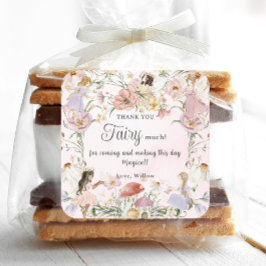 フェイお洒落リーズ誕生日フラワーガーデンメドウ スクエアシール