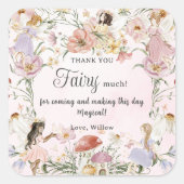 フェイお洒落リーズ誕生日フラワーガーデンメドウ スクエアシール (正面)