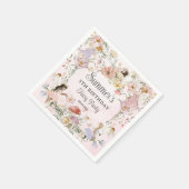 フェイお洒落リーズ誕生日フラワーガーデンメドウ スタンダードカクテルナプキン (角)