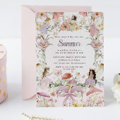 フェイお洒落リーズ誕生日フラワーガーデンメドウ 招待状