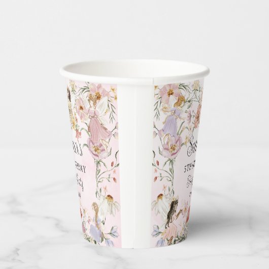 フェイお洒落リーズ誕生日フラワーガーデンメドウ 紙コップ (右)