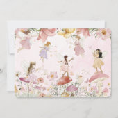 フェイお洒落リーズ誕生日フラワーガーデン写真 招待状 (裏面)