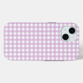 フェイとローレンのソフトパープルギンガム Case-Mate iPhoneケース (裏面 (横))