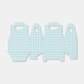 フェイとローレン　アクアブルーのギンガム フェイバーボックス (折り畳みなし)