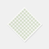 フェイとローレン グリーン プラッド スタンダードカクテルナプキン (角)
