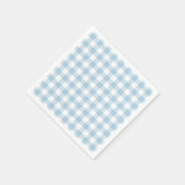 フェイとローレン ブルーのチェック柄 スタンダードカクテルナプキン (角)