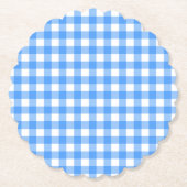 フェイとローレン ブルー2 ギンガム ペーパーコースター (正面)
